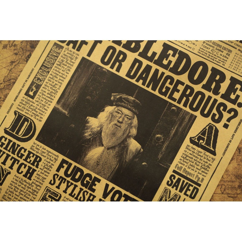 Áp Phích Hình Harry Potter Dumbledore B Type