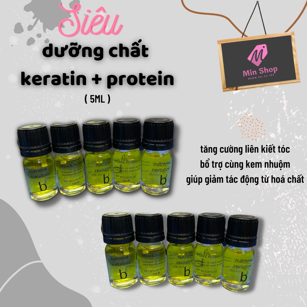 Siêu Dưỡng Chất Keratin , protein . ( pha chung với thuốc nhuộm giúp bảo vệ tóc )