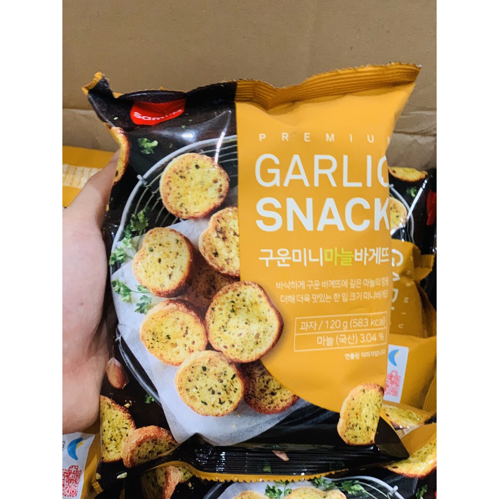 Bánh Mỳ Bơ Tỏi Hàn Quốc Gói 120g | BigBuy360 - bigbuy360.vn