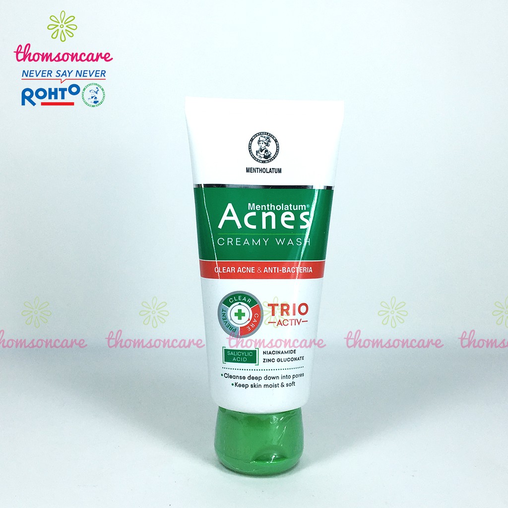 Sữa rửa mặt ngừa mụn Acnes Trio, hết mụn đầu đen, mụn cám, tắc lỗ chân lông, mụn ẩn, thâm cho nam, nữ