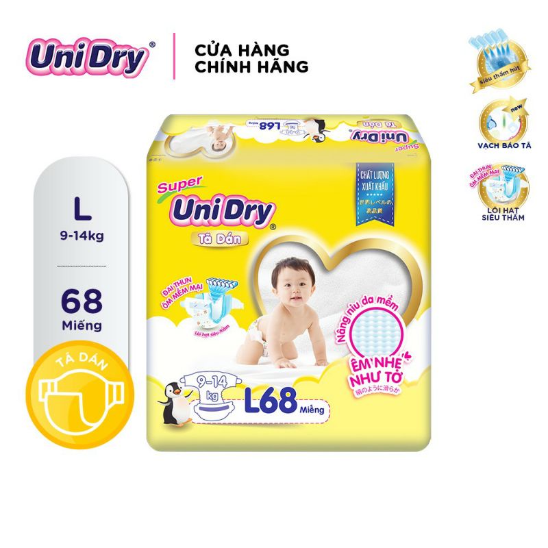 《HCM》TẶNG BALO 👉 Tã quần / tã dán Unidry có vạch chỉ thị thay tã M76 / L68 / XL60 / XXL54