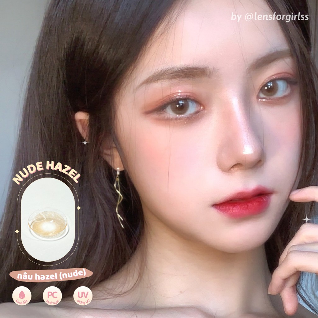 Kính áp tròng nâu SIESTA CRYSTAL NUDE HAZEL dành cho mắt nhạy cảm - Pc Hydrogel | Hạn sử dụng 6 tháng