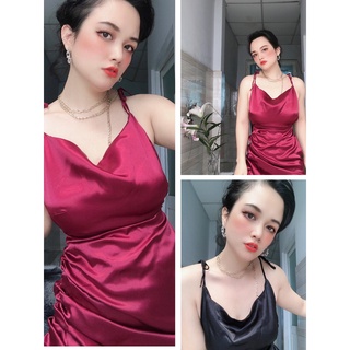 Đầm body Đầm lụa ngắn sexy, dự tiệc, đi bar sang chảnh hở lưng