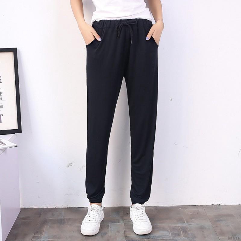 FREESHIP ĐƠN 99K_ Quần Harem Nữ Lưng Thấp Vải Cotton Co Dãn | BigBuy360 - bigbuy360.vn