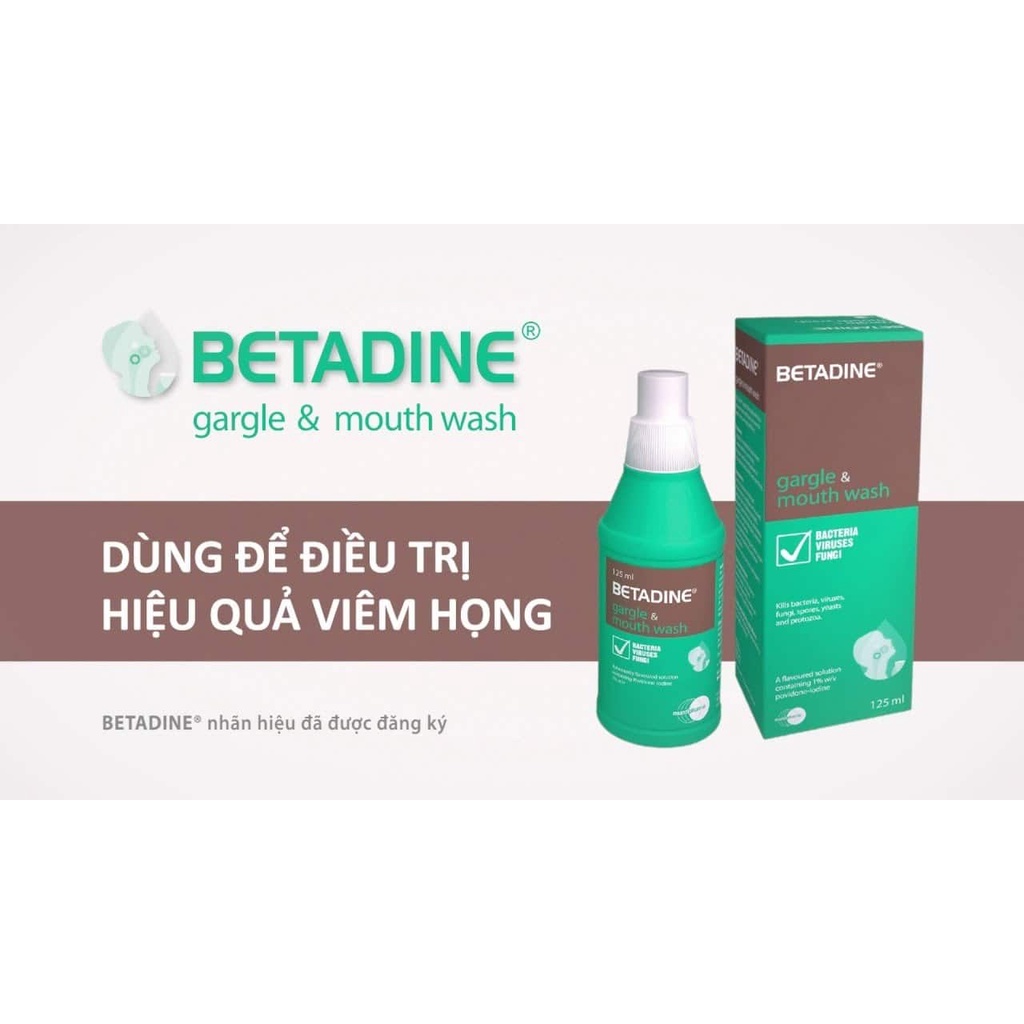 BETADINE GARGLE &amp; MOUTH WASH - NƯỚC SÚC MIỆNG VÀ SÚC HỌNG