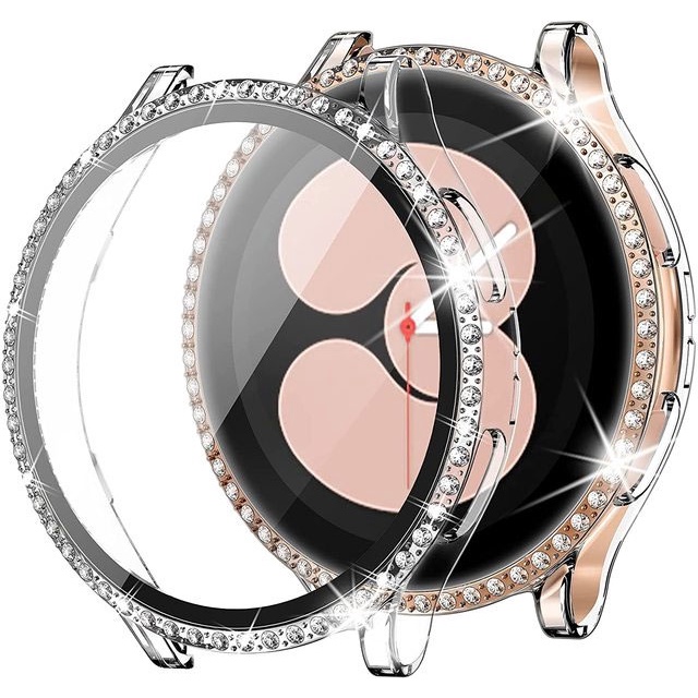 Kính Ốp Bảo Vệ Bằng PC Cứng Chống Rơi + Kính Cường Lực Cho Đồng Hồ samsung Galaxy watch 4 Galaxy watch4 44mm 40mm