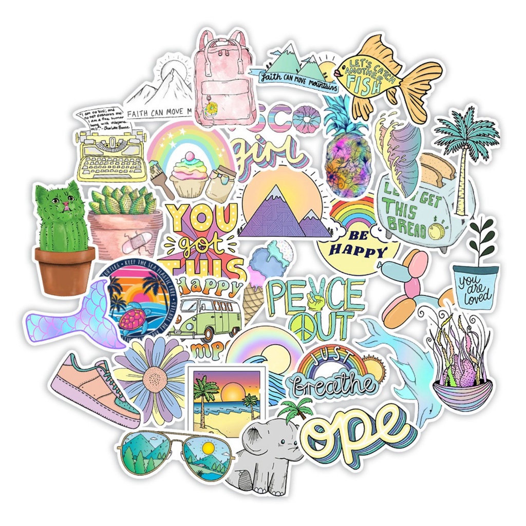 Bộ 10 Sticker Siêu Đẹp, Cute - Giao mẫu ngẫu nhiên