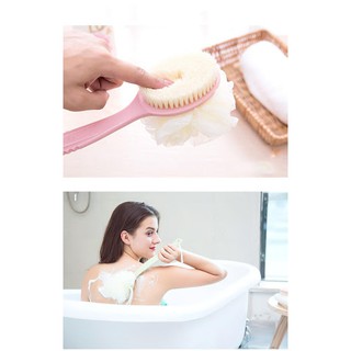 CÂY BÔNG TẮM CÓ CÁN CHÀ LƯNG 2IN1