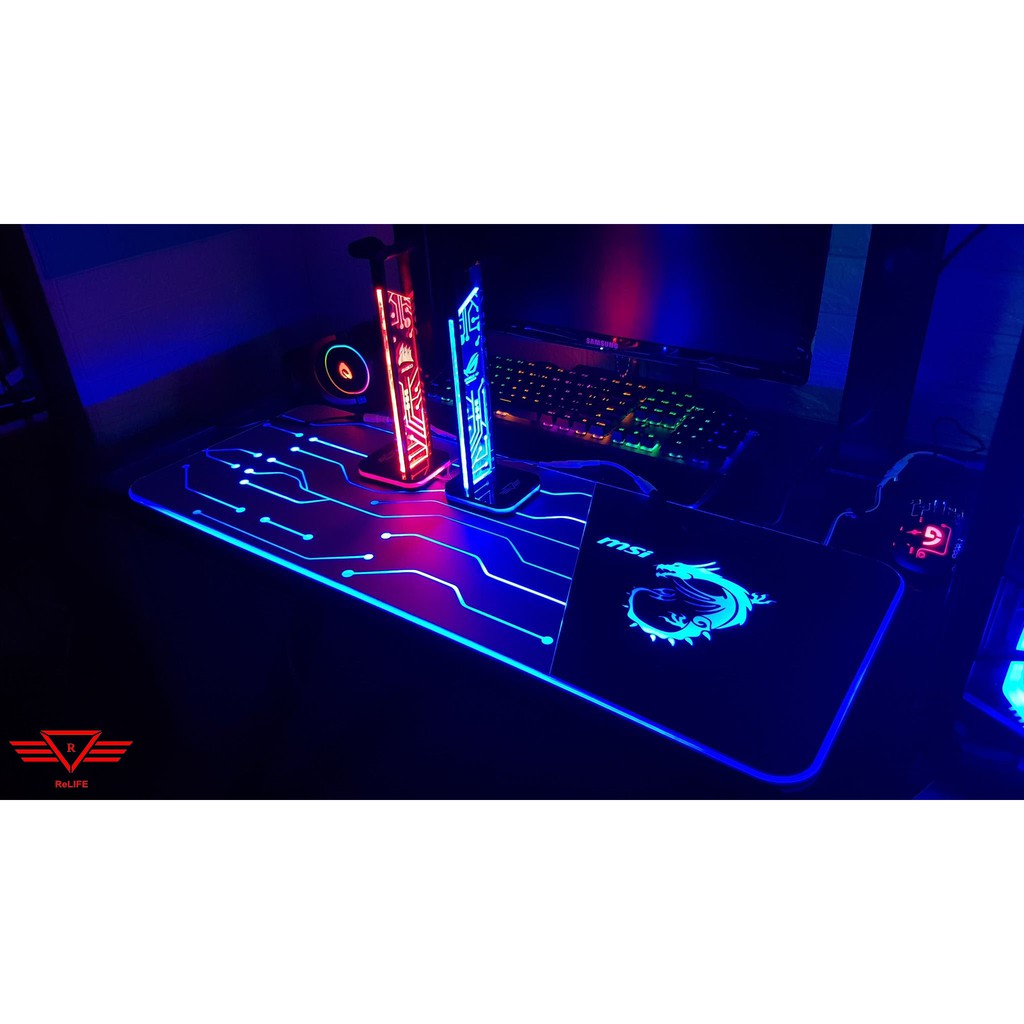 Giá treo tai nghe RGB Corsair R1, công cụ đỡ tai nghe hiệu quả, điều khiển dễ dàng