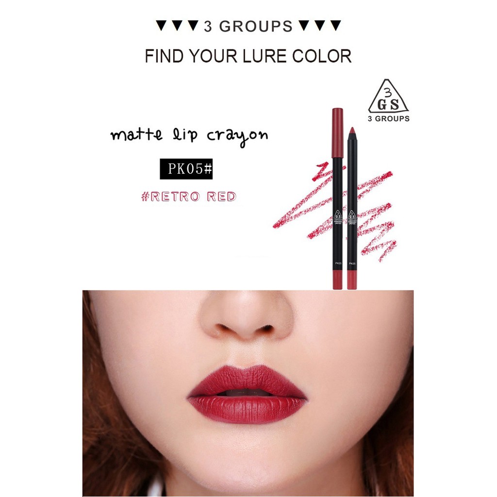 [ XẢ KHO GIÁ GỐC ] Hộp 5 Son Bút Chì Siêu Lì Màu 3GS Permanent Lipstick Không Trôi , Không Khô Môi