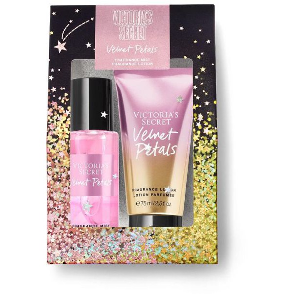 Bộ Xịt Thơm Dưỡng Thể Victoria’s Secret Mini Mist Lotion Gift Set 75ml x 2