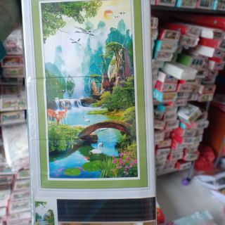 Tranh đính đá phong cảnh tuyệt đẹp khổ dọc kt 90*150cm (hình thật)