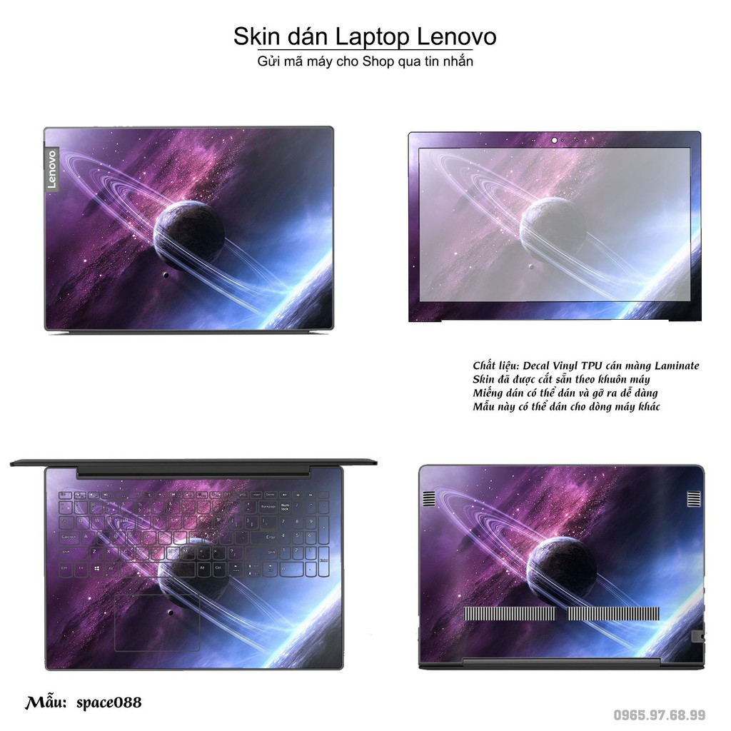 Skin dán Laptop Lenovo in hình không gian nhiều mẫu 15 (inbox mã máy cho Shop)