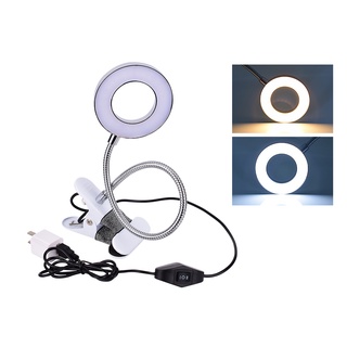 Đèn kẹp để bàn led mini đa năng 2 chế độ sáng vàng và trắng