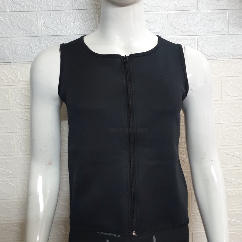 Áo sát nách định hình bụng A.123 kéo khóa cho anh em - Ảnh, video shop làm