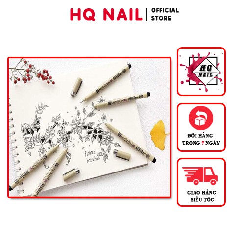 Bút vẽ nét mực đen siêu đẹp cho bộ môn vẽ nail