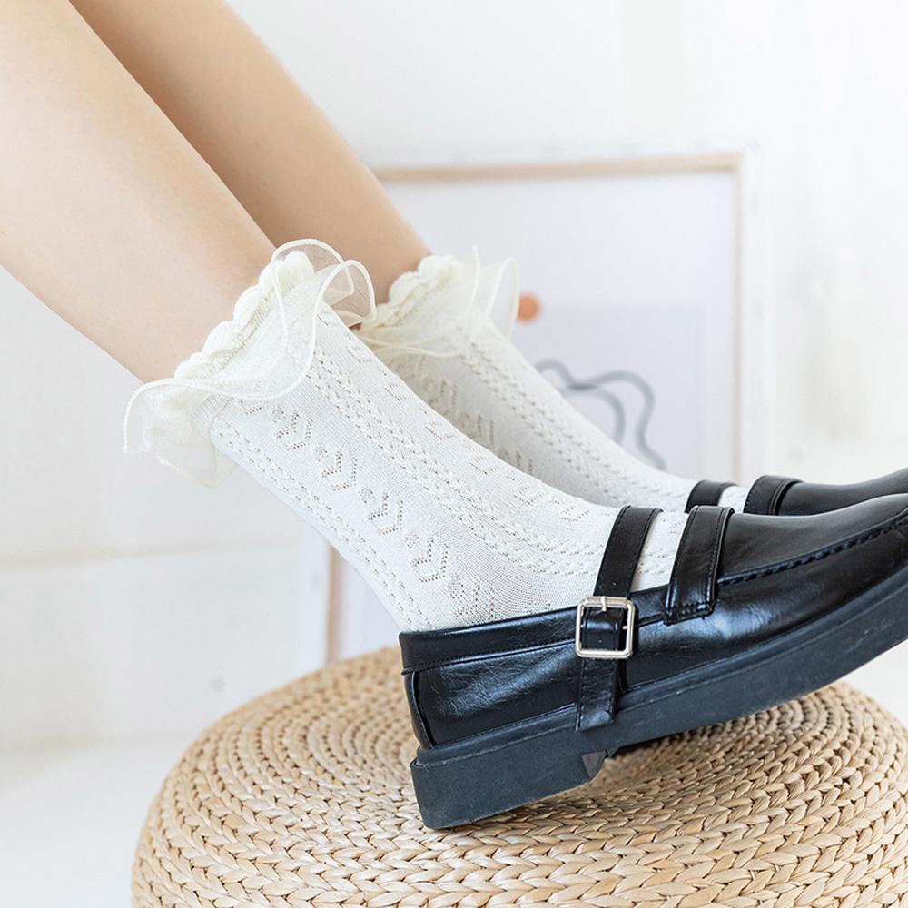Đôi Vớ Ren Hoa PhốI Nơ ThờI Trang Cho Nữ