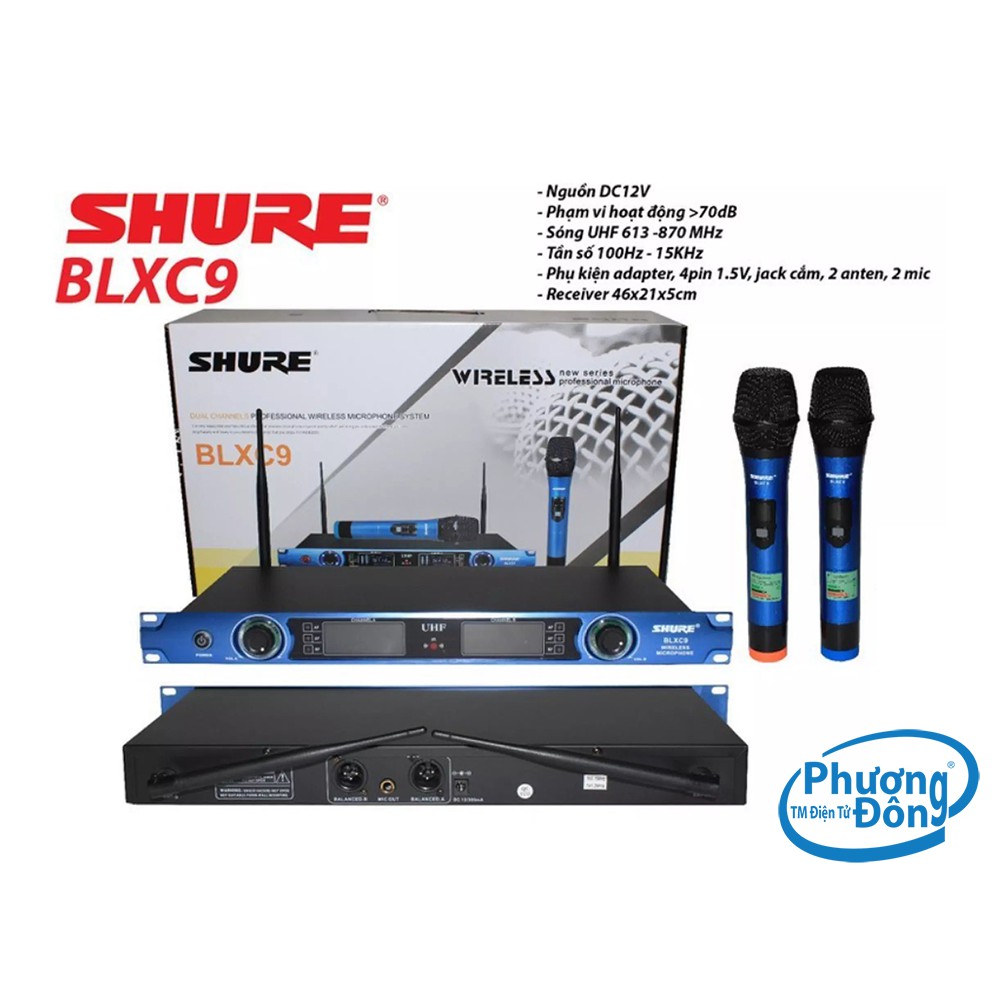 Micro SHURE BLXC9 Không Dây phiên bản cao cấp