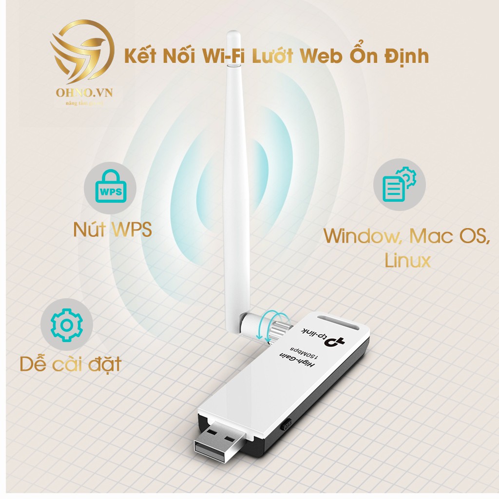 USB Wifi TP Link WN722N Bộ Thu Wifi Không Dây Cho Máy Tính Laptop PC Thiết Bị Thu Sóng Wifi – OHNO Việt Nam