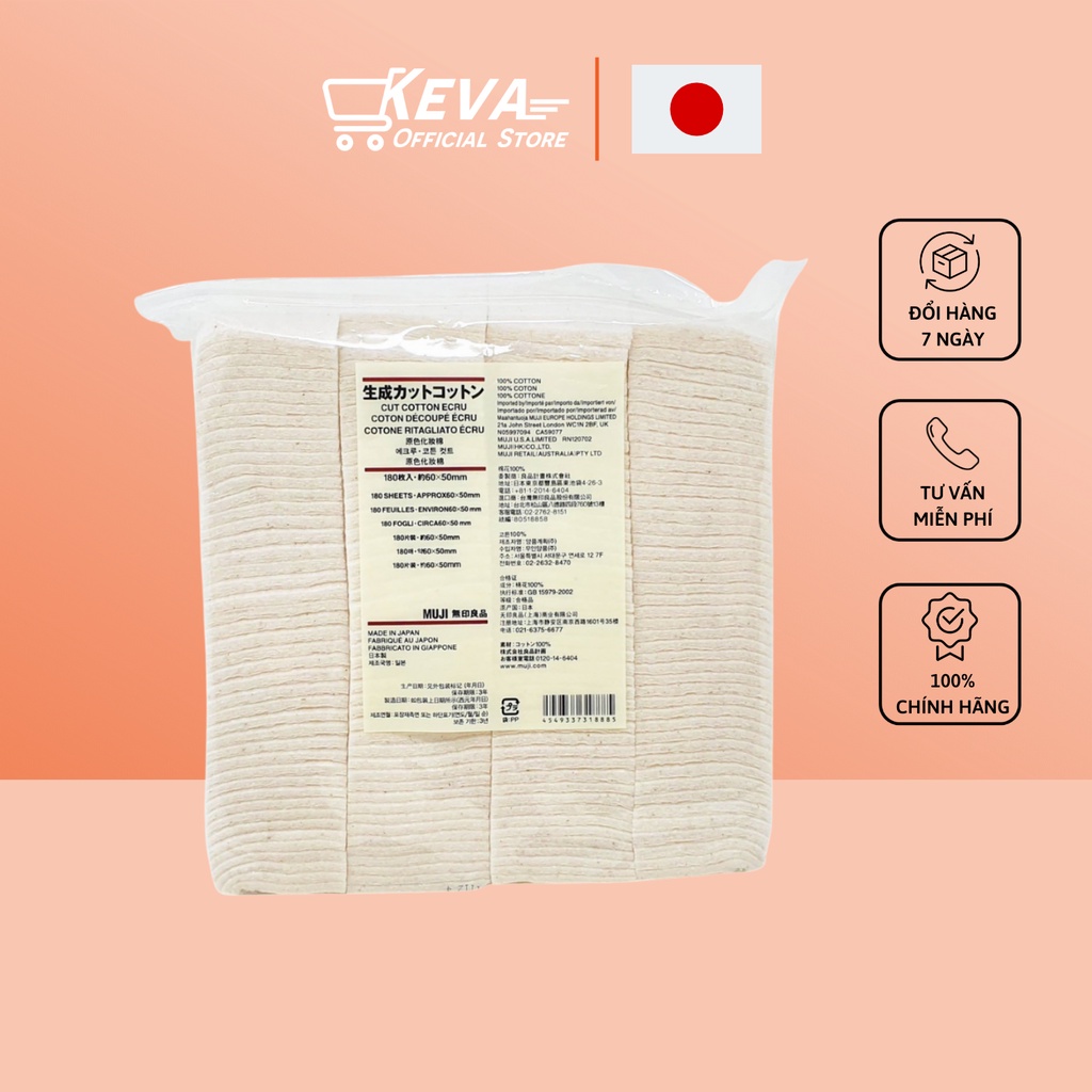 Bông Tẩy Trang MUJI Nội Địa Nhật | Tẩy Trang MUJI Nhật Bản Cotton Pad