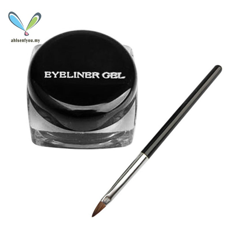 (hàng Mới Về) Gel Kẻ Mắt Kháng Nước Kèm Cọ Tiện Dụng