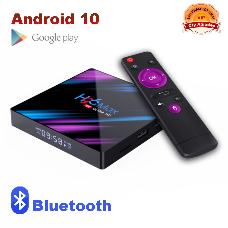 TVBOX Bluetooth xịn mới Android 10 H96MAX 2G, Tivibox giúp TV truy cập internet, youtube, game