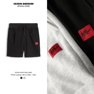 Quần Short Nỉ ICON DENIM Lưng Thun Premium Pique Red Label QS031011