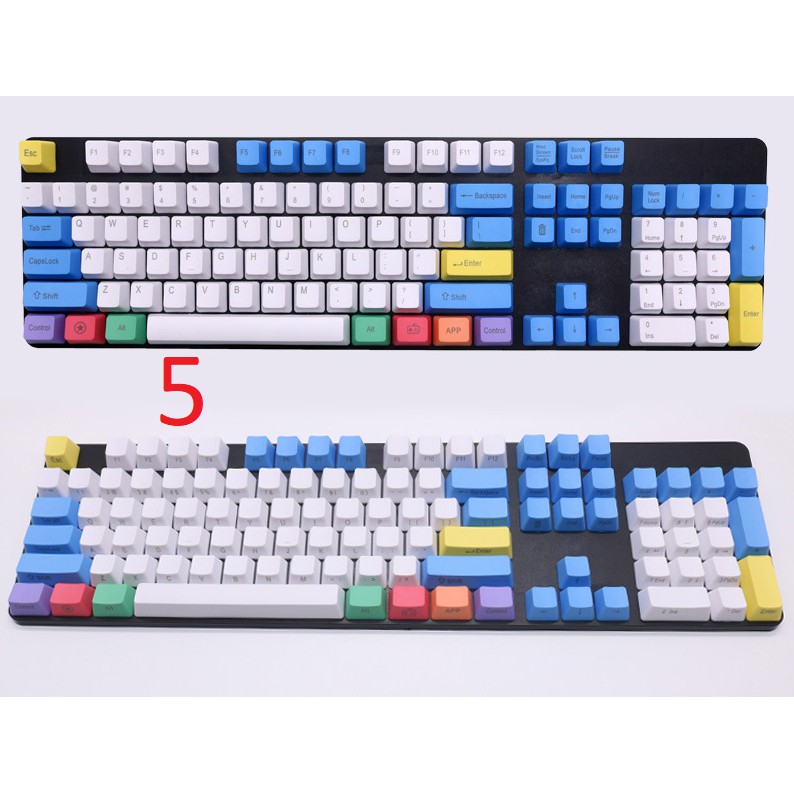 Set Keycap PBT fullsize TKL - bộ nút bàn phím cơ carbon sakura dolch