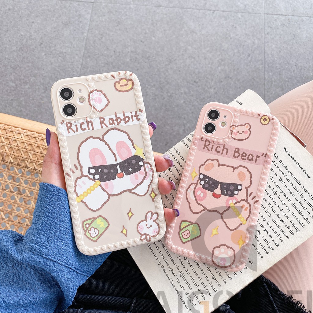 Bunny Tyrant vs Bear Tyrant Phone Case for 12 Pro Max Mini 11Pro 11ProMax 7 8 7Plus 8Plus X XS XR XSmax