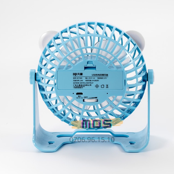 Quạt đảo chiều để bàn (SẠC+PIN) DP-7603 (BẢO HÀNH 6 THÁNG 1 ĐỔI 1) MOS shop