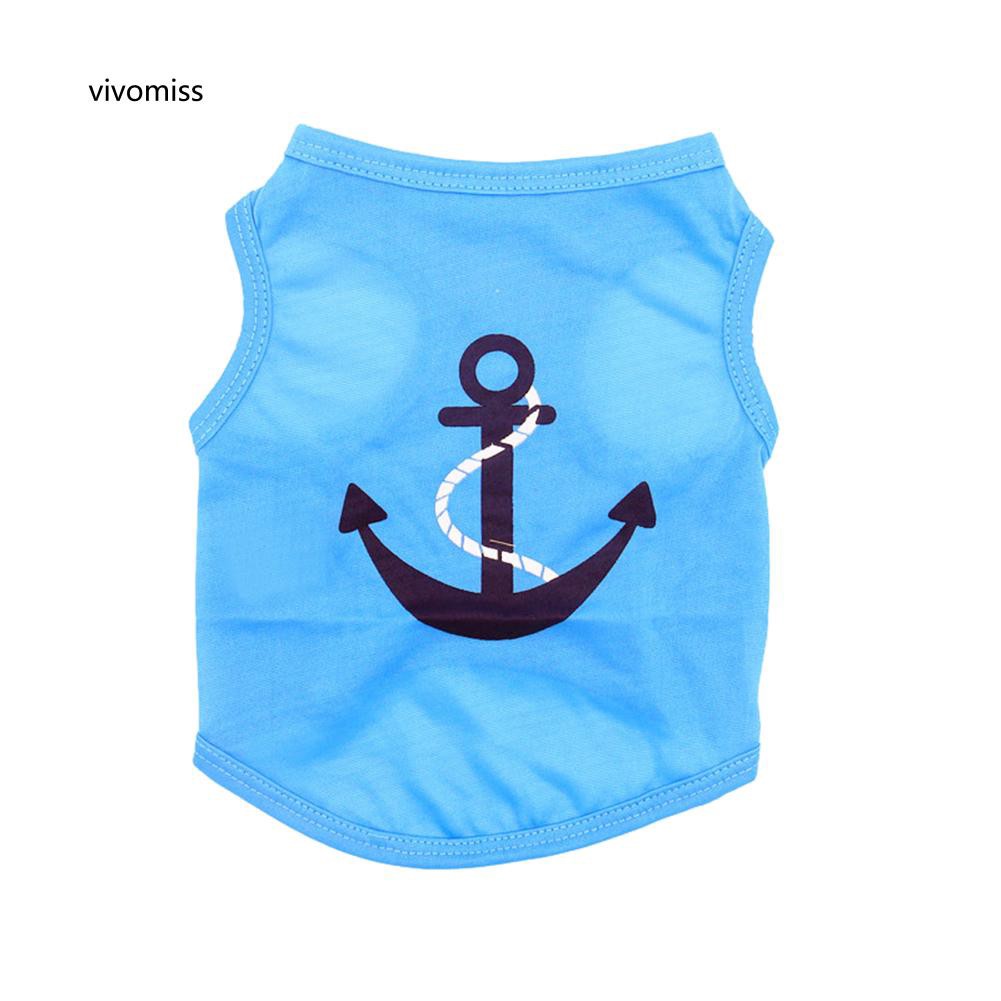 Áo thun in hình mỏ neo đáng yêu cho thú cưng