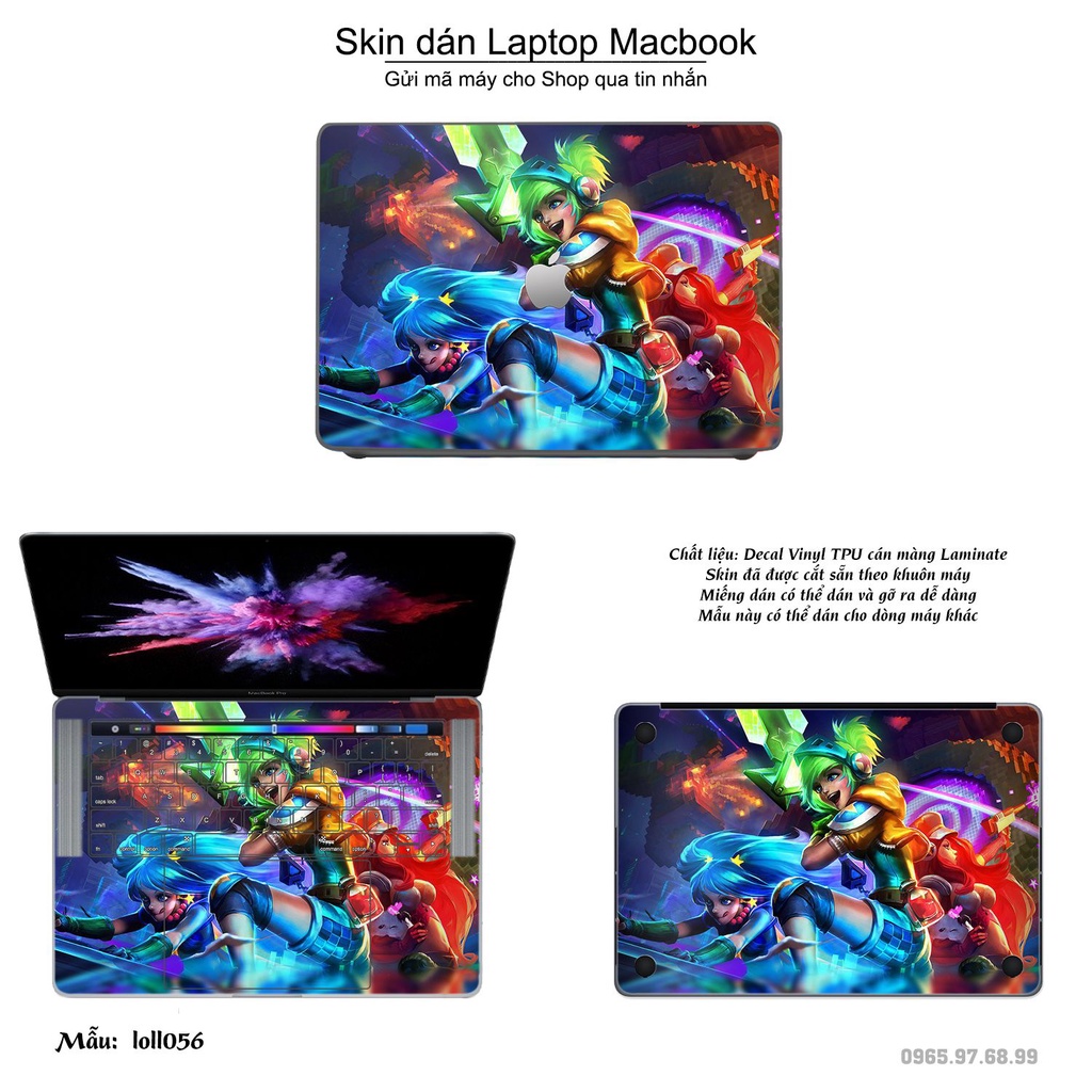 Skin dán Macbook mẫu Liên Minh Huyền Thoại (đã cắt sẵn, inbox mã máy cho shop)