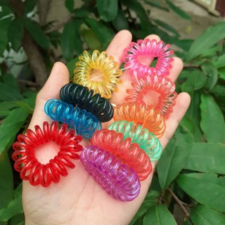 Combo 10 dây cột tóc lò xo màu/đen/trong (cở 2-3cm)