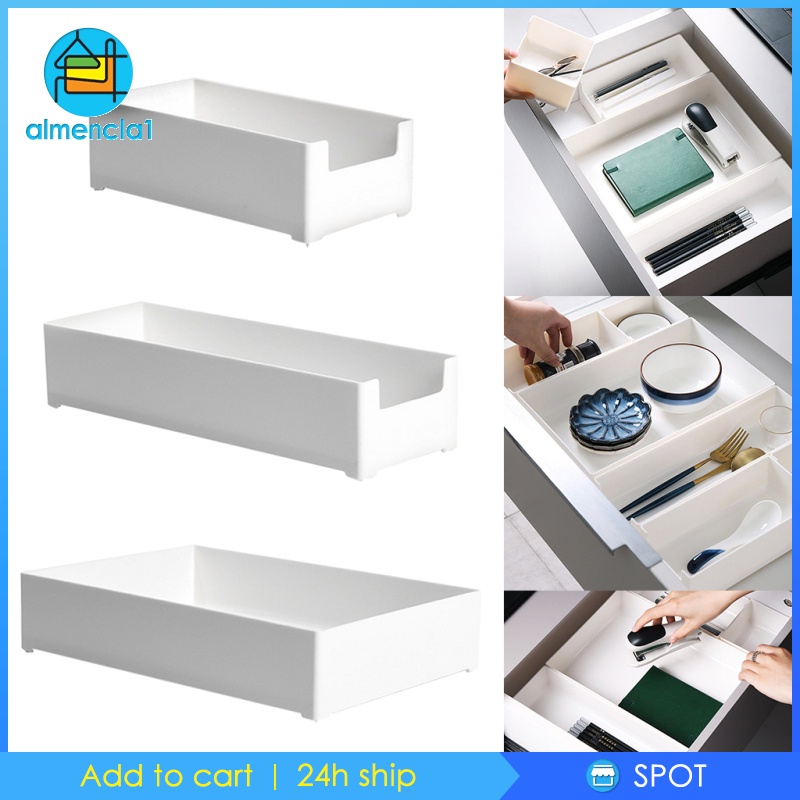 Khay đựng ngăn kéo màu trắng 30x20x6cm