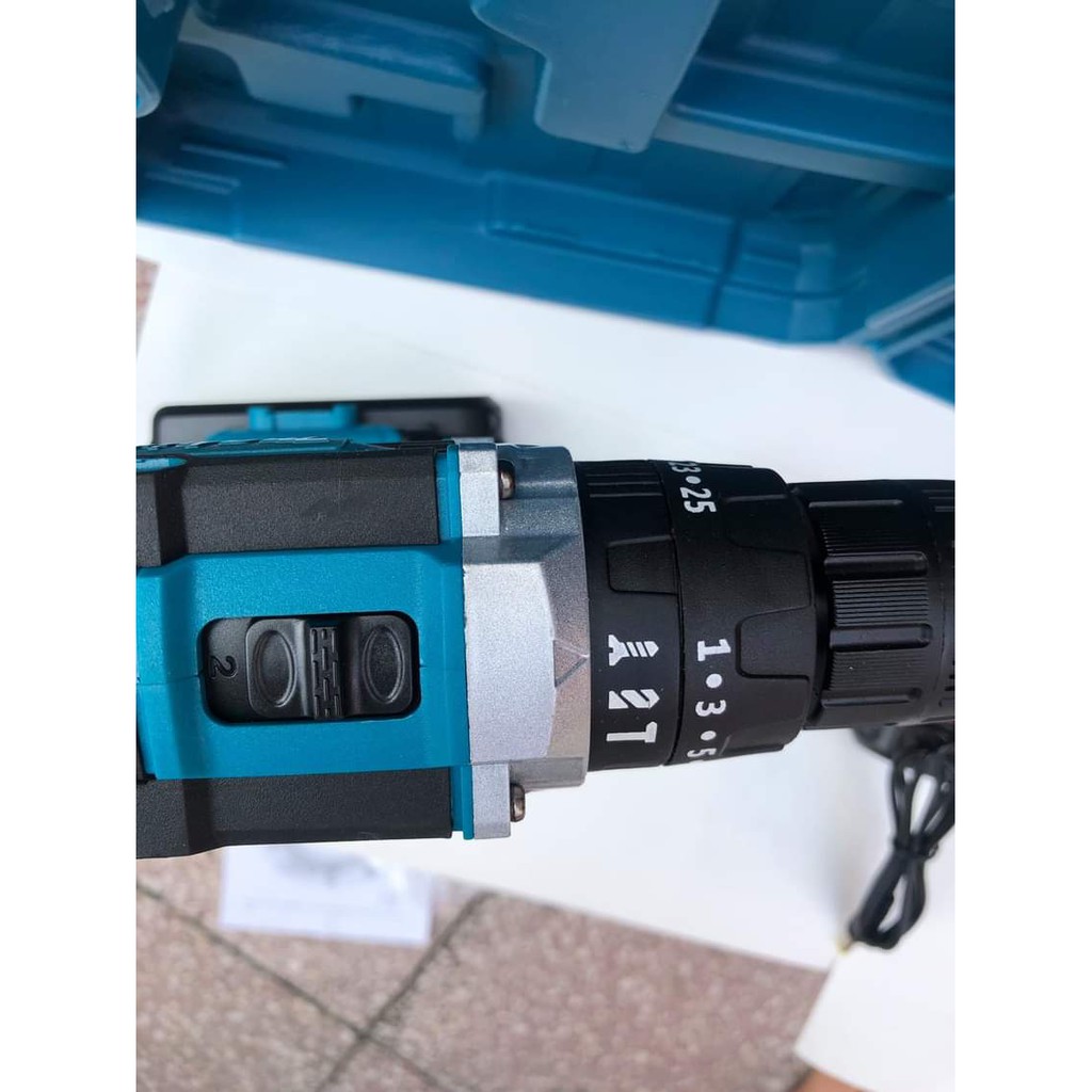 Máy Khoan Pin 36V 3 chức năng có búa - Tặng Kèm 24 Chi Tiết Gồm Các Mũi Khoan + Mũi Bắt Vít [PIN TRÂU]