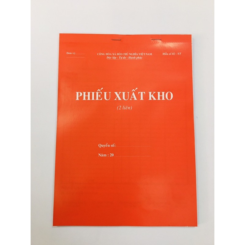 Phiếu xuất kho/nhập kho 2 liên loại dày 100 trang A4