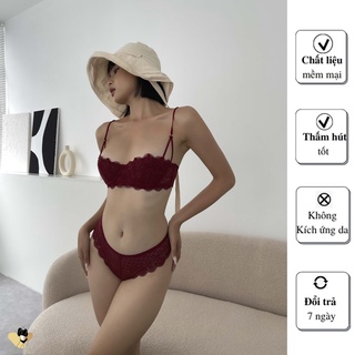 Bộ đồ lót Donna ren cách điệu có gọng ôm ngực - không mút - Đồ lót Olivia.bra