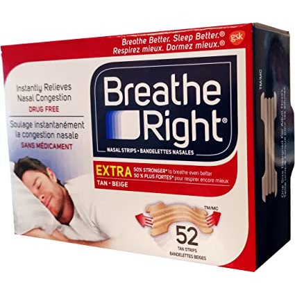 Miếng dán thông mũi, chống ngáy Breathe Right 52 miếng