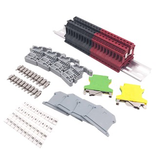 Bộ thiết bị đầu cuối DIN + đường ray nhôm + cầu đấu dây nối đất chất lượng cao