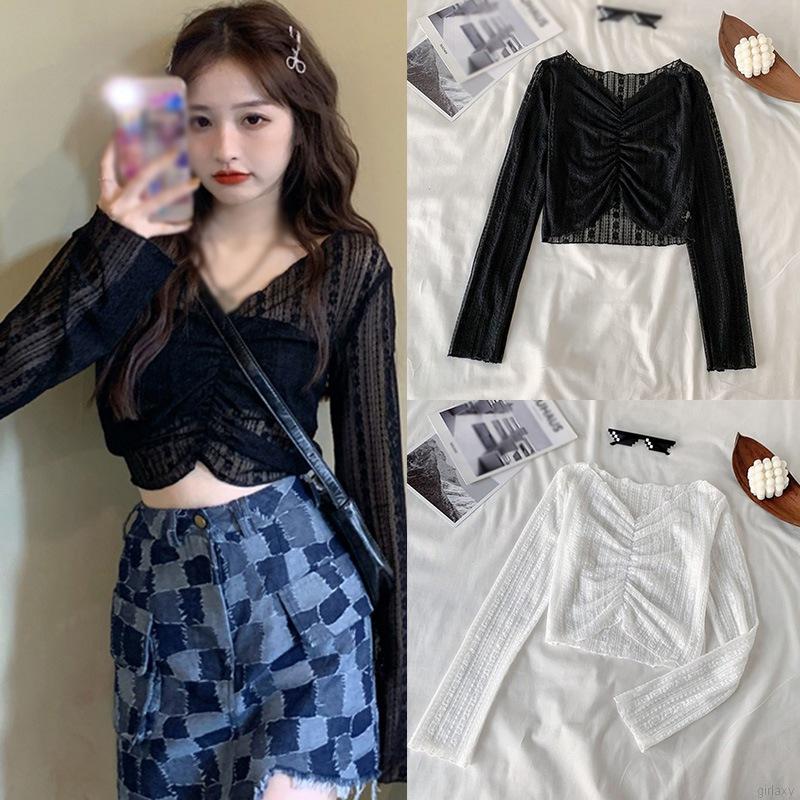 Áo Ren Tay Dài Thời Trang Dành Cho Nữ