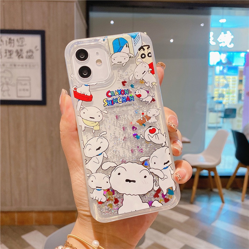 Doraemon Ốp Điện Thoại Mềm Nén Khí Chống Rơi Hình Cậu Bé Bút Chì Cho iPhone 13 12 11 Pro Max XS XR X 8 7 Plus + SE 2020