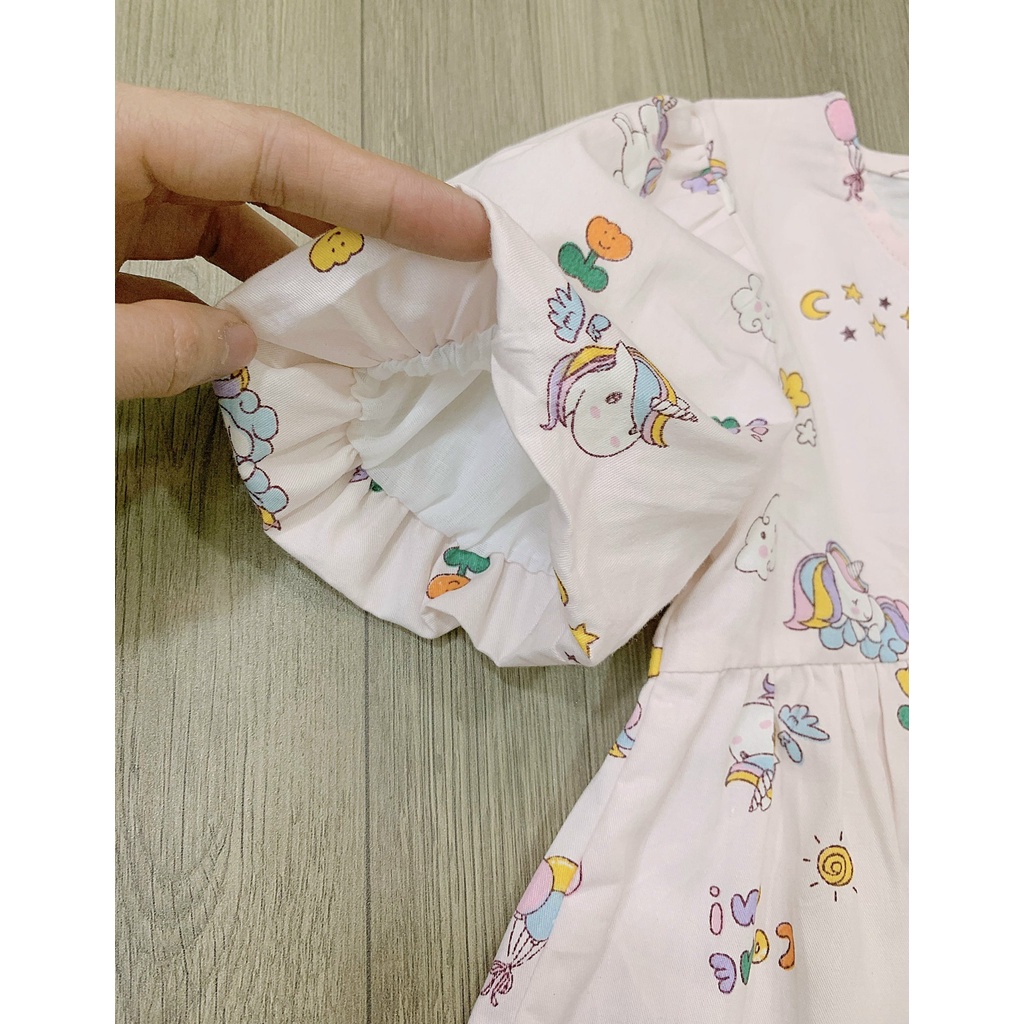 ĐẦM DÀI MELISA BABYDOLL HOẠ TIẾT ĐÁNG YÊU CHO BÉ 2T-12T