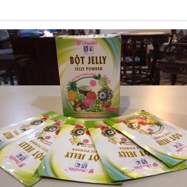 Bột thạch rau câu Dẻo Jelly Hoàng Yến Hải Phòng hộp 12 gói