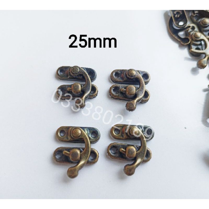 Set 10 bộ khóa móc hộp gỗ 40mm và 25mm