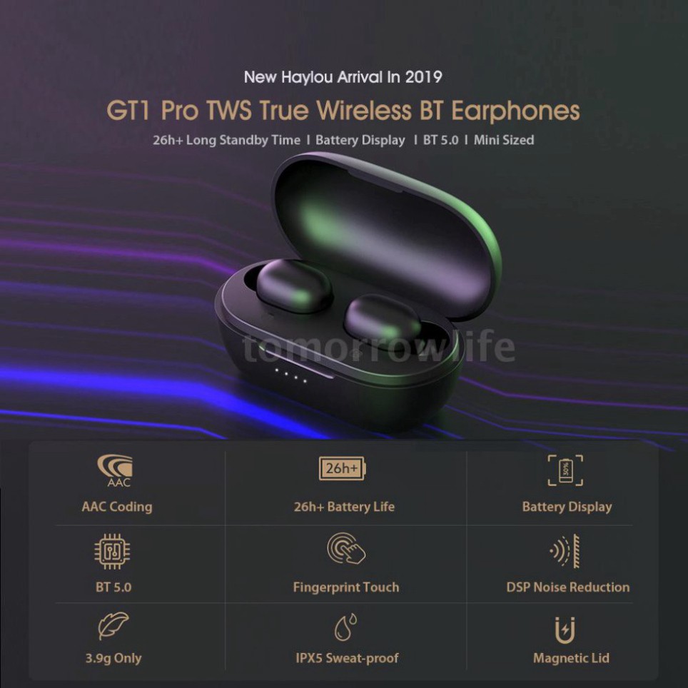 SALE SALE SALE ## Bộ Tai Nghe Không Dây Bluetooth 5.0 Aac Dsp Xiaomi Haylou Gt1 Pro Tws Chống Ồn Kèm Phụ Kiện ** SALE SA