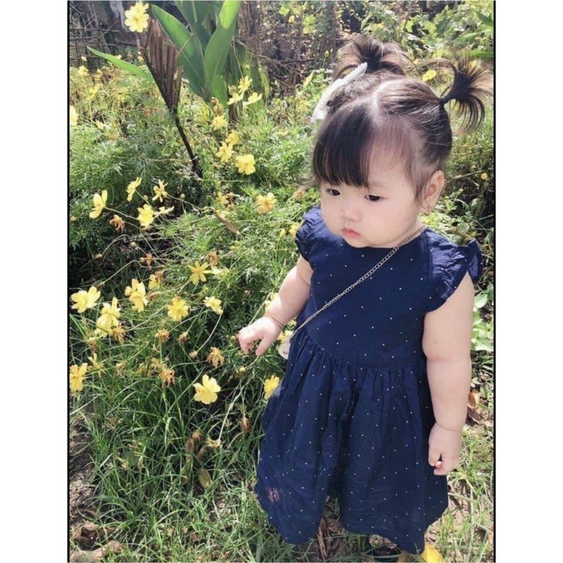 Váy cánh tiên xanh HM bé gái sẵn sale