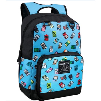 Balo Minecraft in hình nhiều nhân vật, balo chất liệu polyester, balo chính hãng Minecraft
