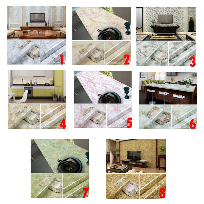 Cuộn Giấy Dán Tường Hoạ Tiết Vân Đá Cẩm Thạch