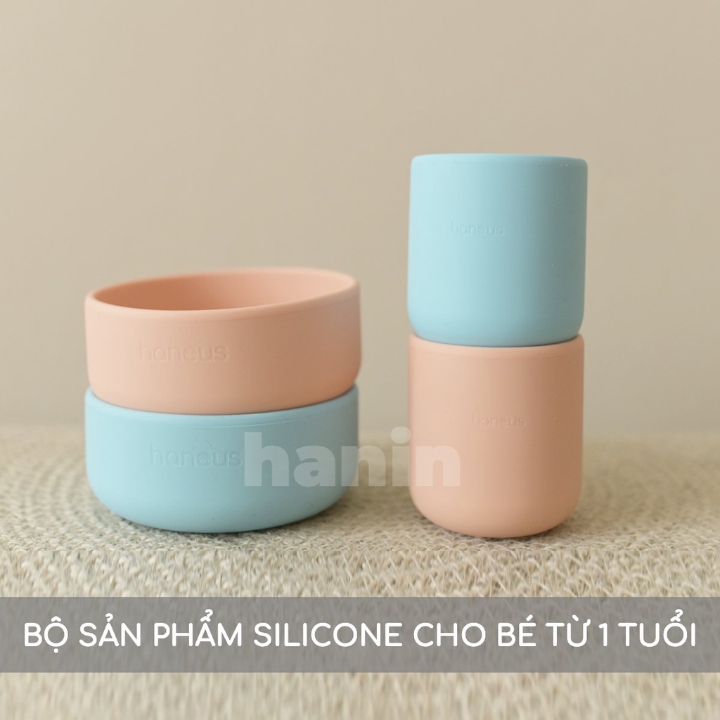 Cốc tập uống Silicon đế chống trượt Toddler cho bé - Thương hiệu Hanin Baby