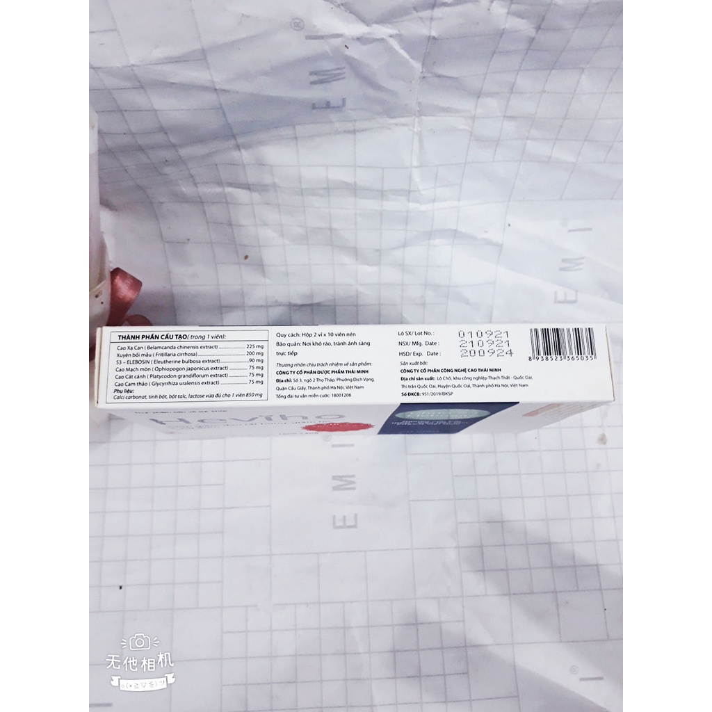 Viên uống HEVIHO, giúp giảm đau rát họng, giảm ho, long đờm và giúp làm ấm họng